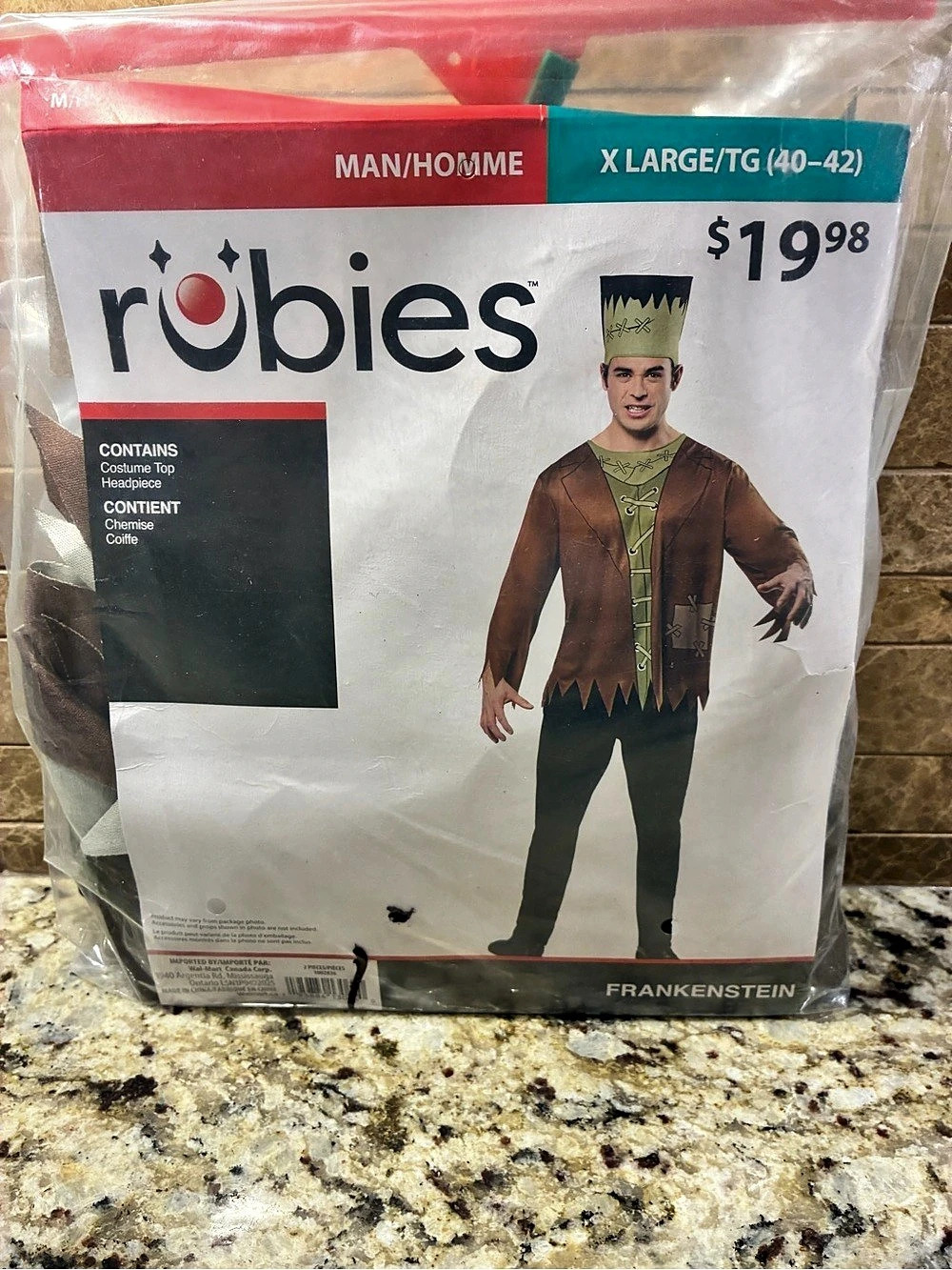 Robies Frankenstein costume Men's XL NWT